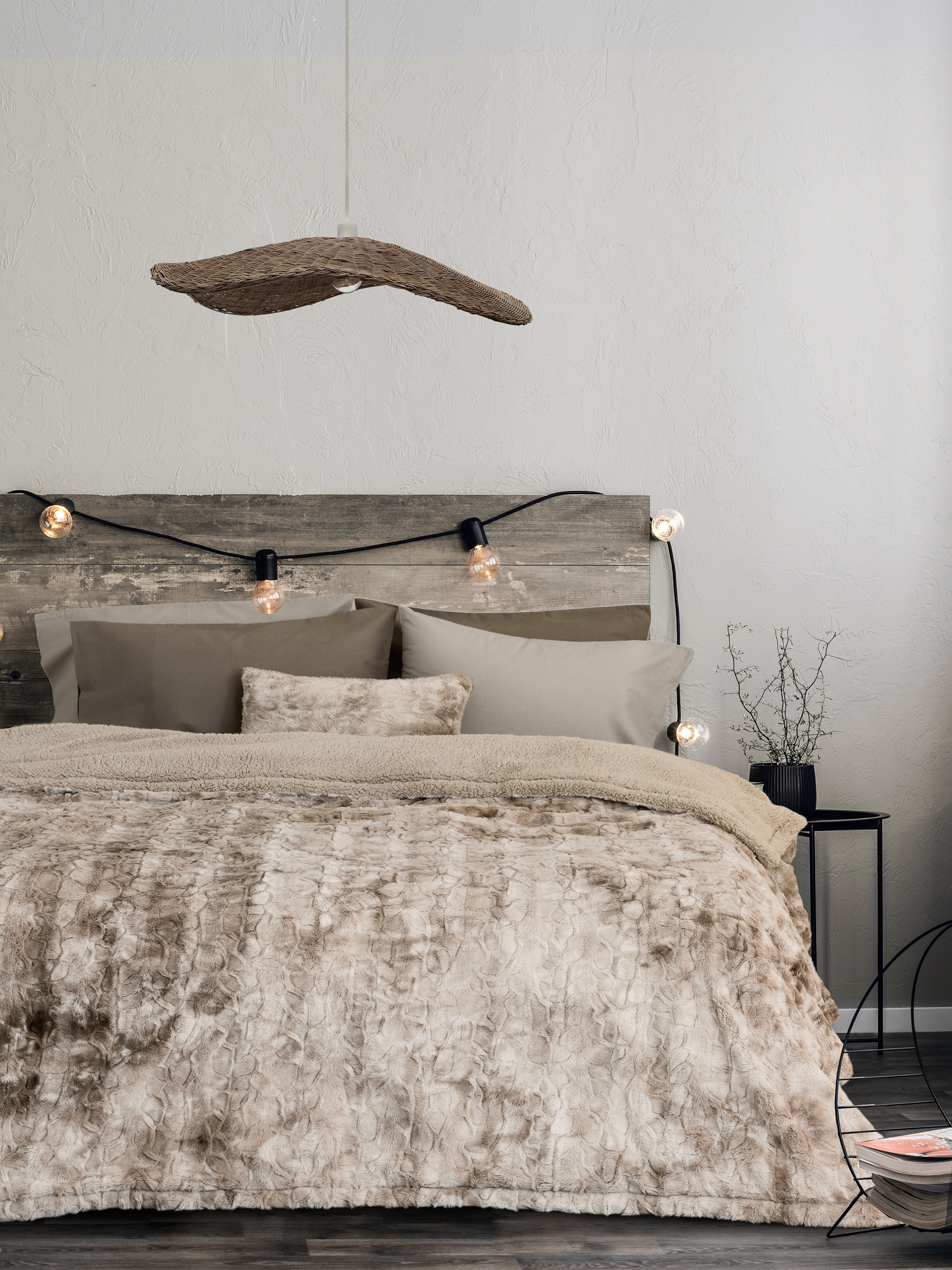 Κουβέρτα Υπέρδιπλη 220x240 Nima Home Cloud Cream